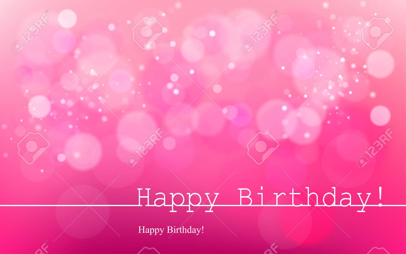 55+ Pink Background Birthday Design