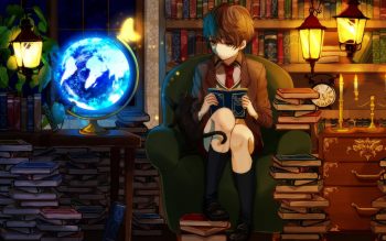 56+ Anime Wallpaper Reading A Book