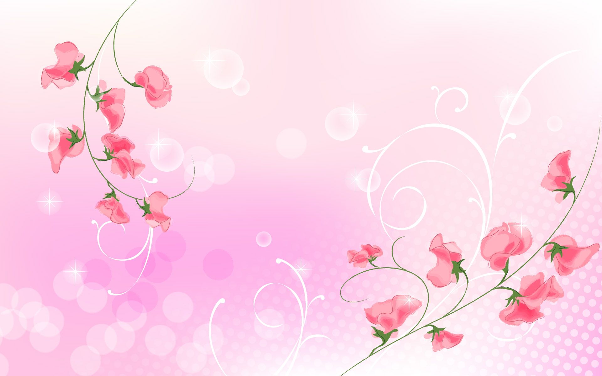 67+ Pink Background With Flowers