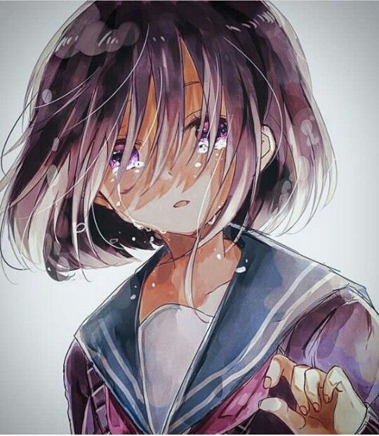 42+ Anime Girl Sad Hair