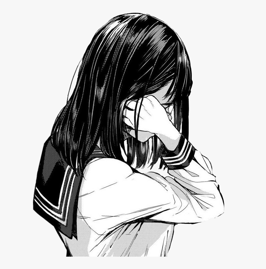 72+ Sad Anime Girl Sticker