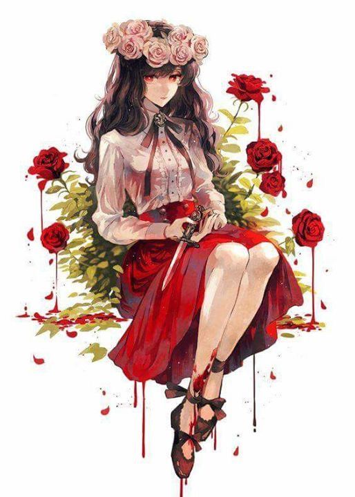 73+ Girl Anime Roses