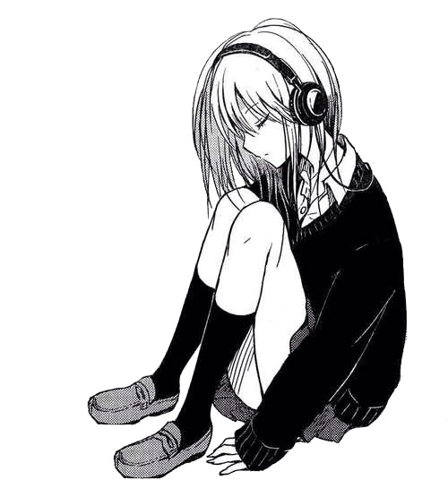 26+ Sad Anime Girl Listening To Music