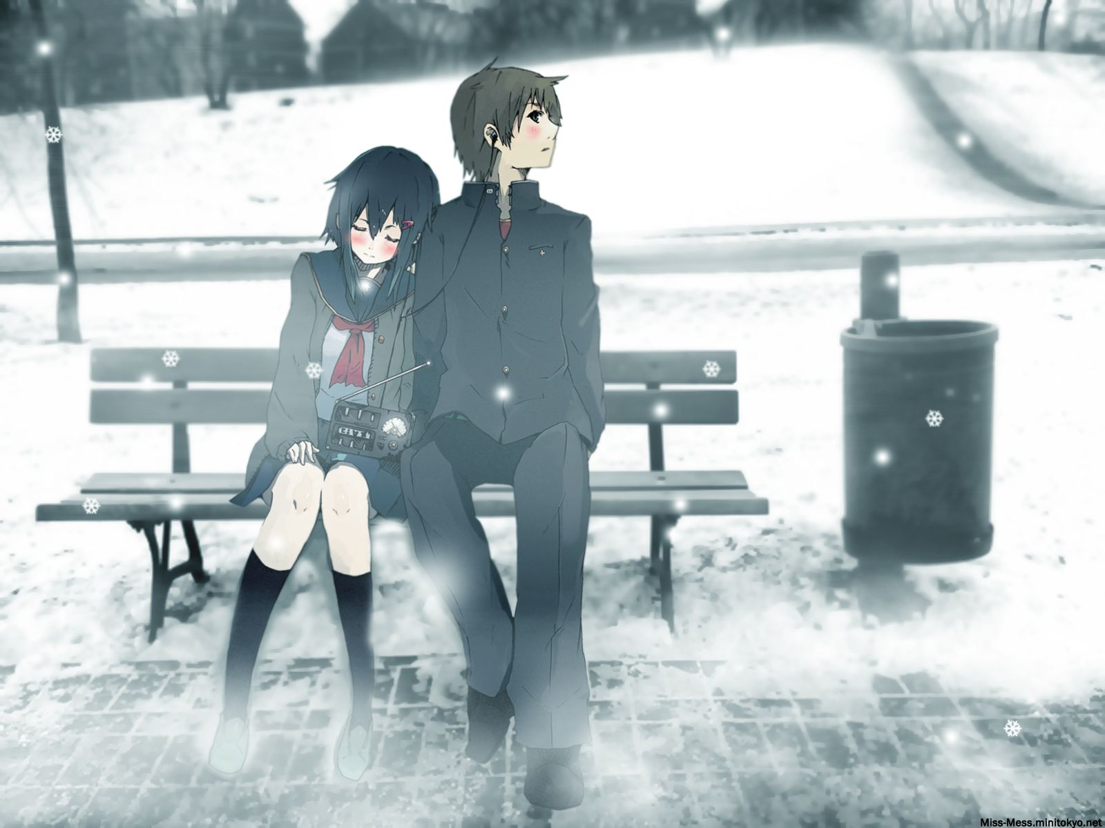 71+ Anime Couple Sitting On Bench
