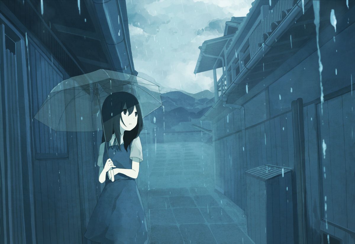71+ Sad Anime Girl Rain