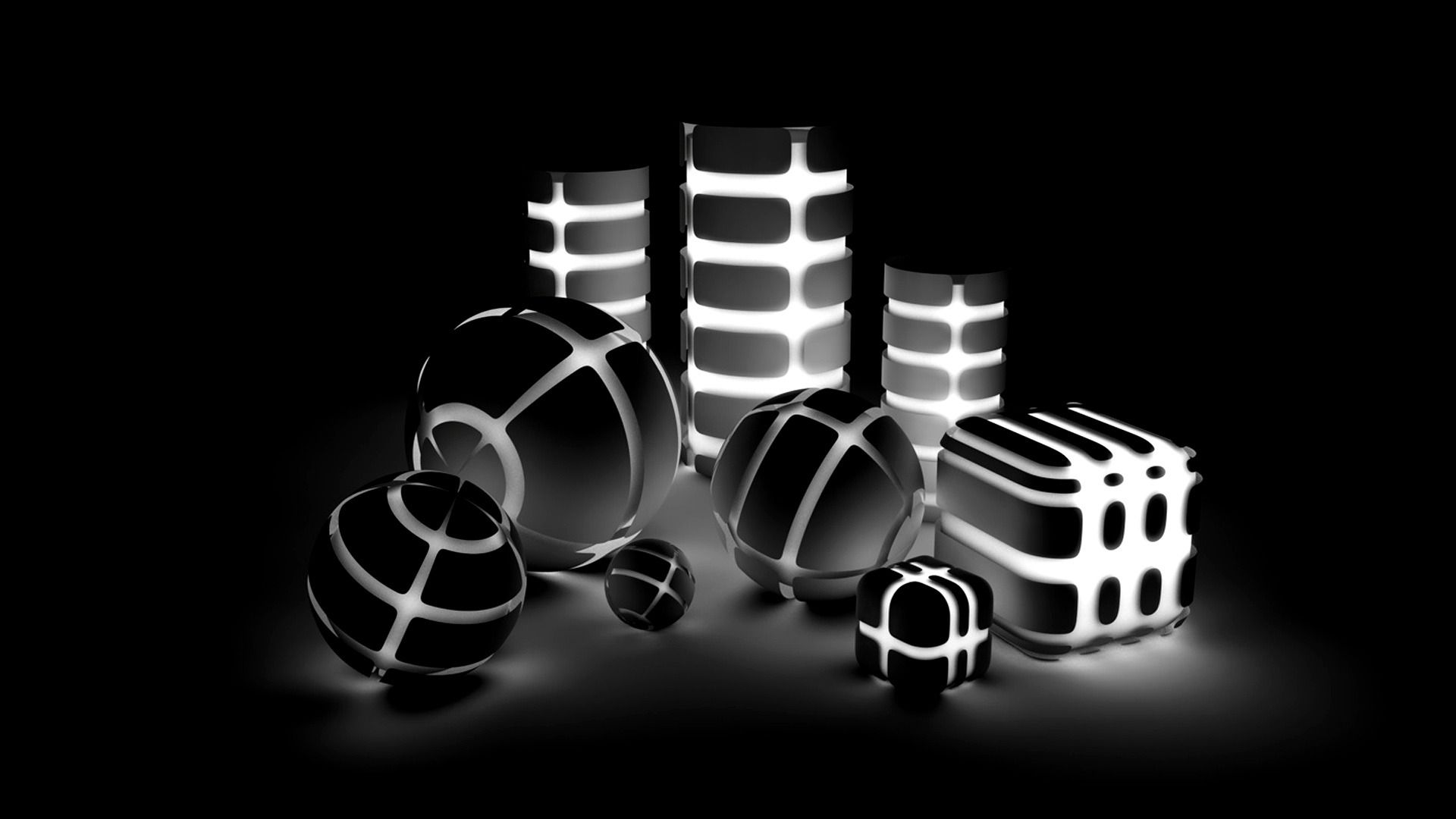 Black And White 3d Wallpaper Hd