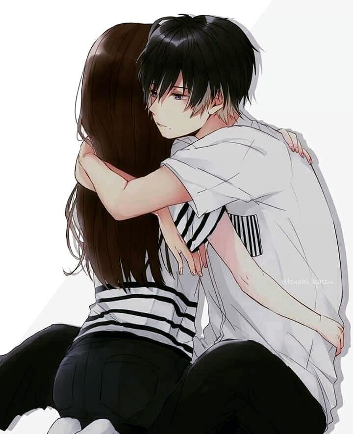 74+ Anime Girl Hug Sad Boy