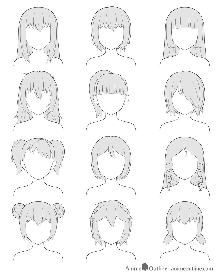 28+ Girl Anime Hair Drawing