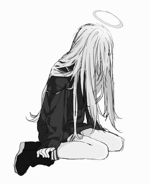 67+ Sad Anime Girl Monochrome