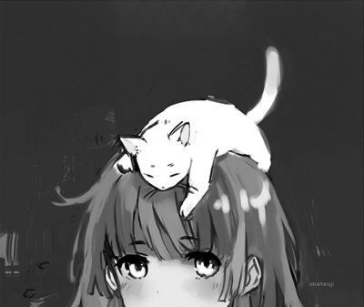 45+ Anime Girl Sad Cat