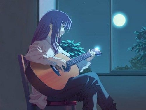 63+ Anime Girl Guitar Sad